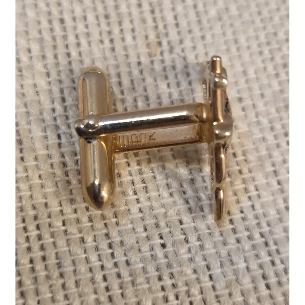 Vintage 1950s Swank Duck Hunter Cufflinks & Tie Clip Shotgun Mallards Rare Set